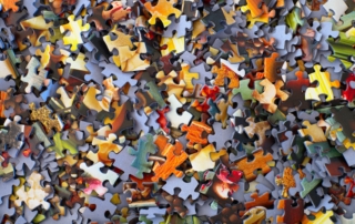 stack of jigsaw puzzle pieces