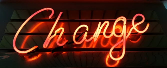 Change neon light signage